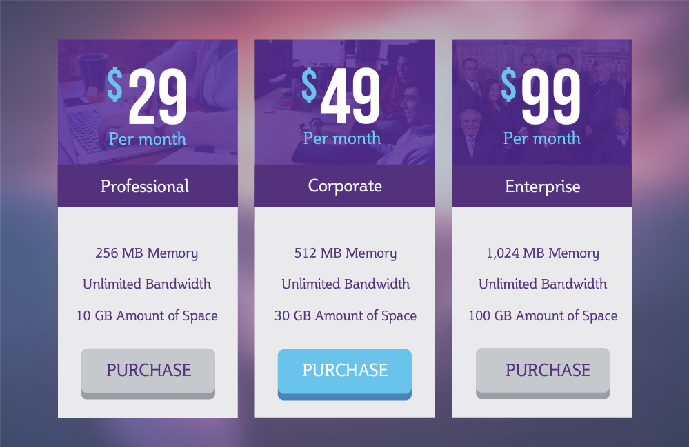 youzign-pricing table design